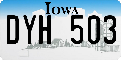 IA license plate DYH503
