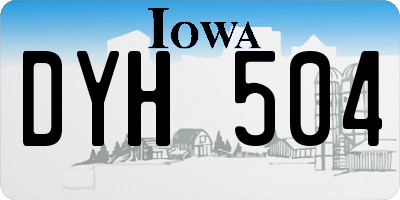 IA license plate DYH504