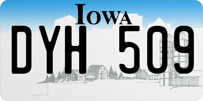 IA license plate DYH509
