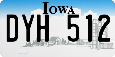 IA license plate DYH512
