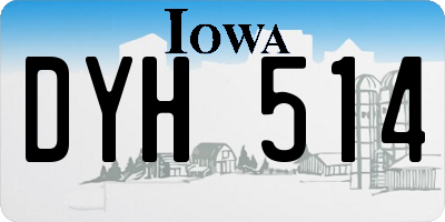 IA license plate DYH514