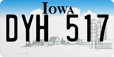 IA license plate DYH517