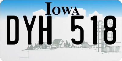 IA license plate DYH518