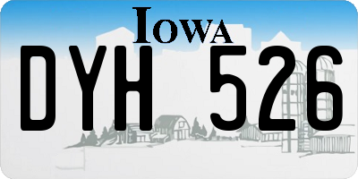 IA license plate DYH526