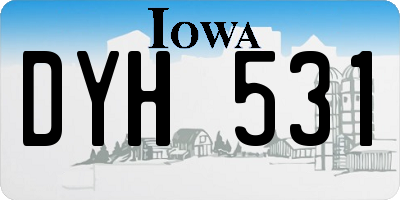 IA license plate DYH531
