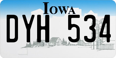 IA license plate DYH534