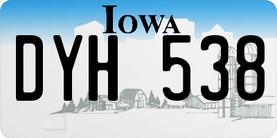 IA license plate DYH538