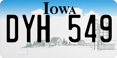 IA license plate DYH549