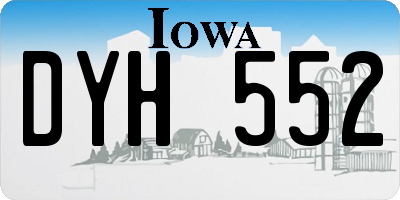 IA license plate DYH552