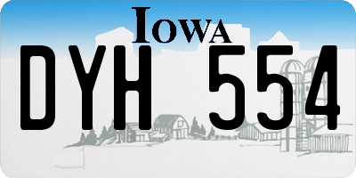 IA license plate DYH554