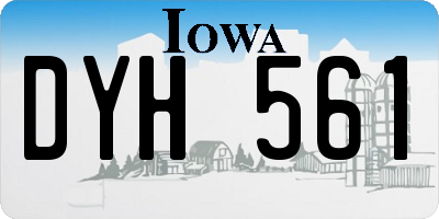 IA license plate DYH561