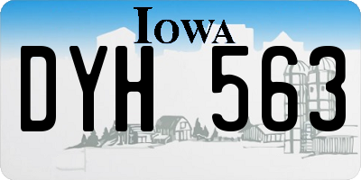 IA license plate DYH563