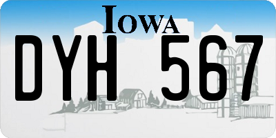 IA license plate DYH567