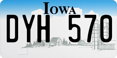 IA license plate DYH570