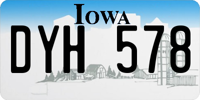 IA license plate DYH578