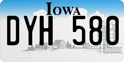 IA license plate DYH580