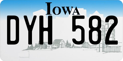 IA license plate DYH582