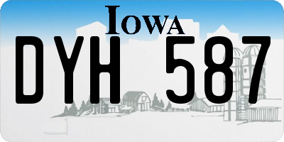 IA license plate DYH587