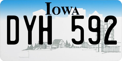 IA license plate DYH592