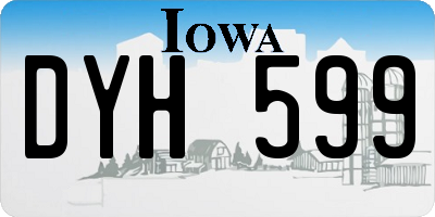 IA license plate DYH599