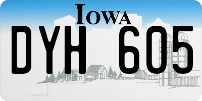 IA license plate DYH605