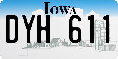IA license plate DYH611