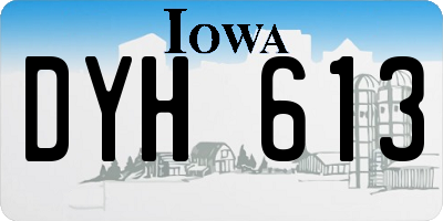 IA license plate DYH613