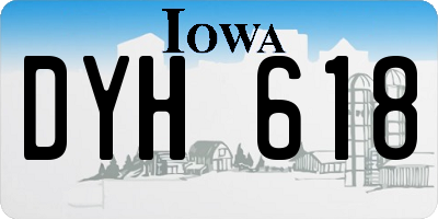 IA license plate DYH618