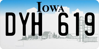 IA license plate DYH619