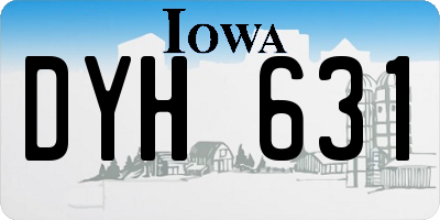 IA license plate DYH631