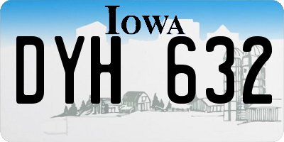 IA license plate DYH632