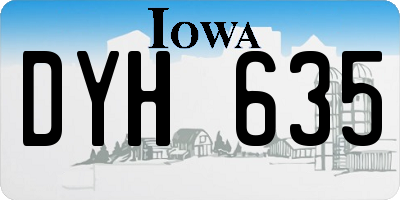 IA license plate DYH635