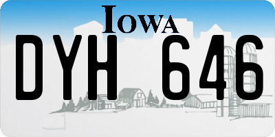 IA license plate DYH646