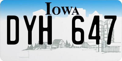 IA license plate DYH647