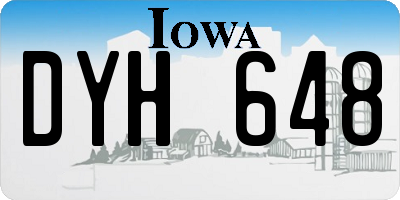 IA license plate DYH648