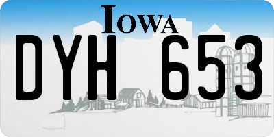 IA license plate DYH653