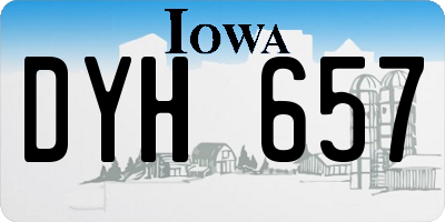 IA license plate DYH657