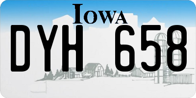 IA license plate DYH658