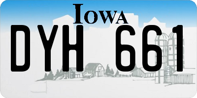 IA license plate DYH661