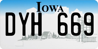 IA license plate DYH669
