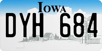 IA license plate DYH684