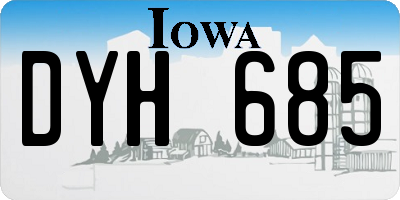 IA license plate DYH685