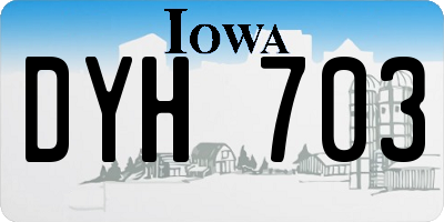 IA license plate DYH703