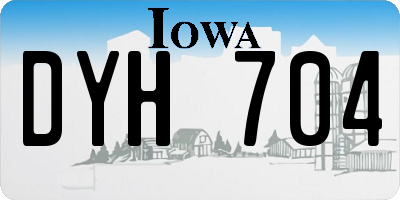 IA license plate DYH704