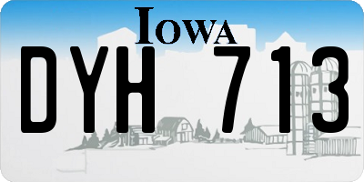 IA license plate DYH713