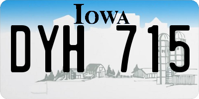 IA license plate DYH715