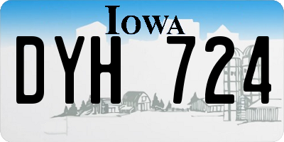 IA license plate DYH724