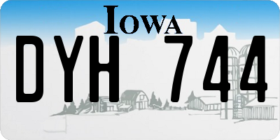 IA license plate DYH744