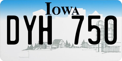 IA license plate DYH750