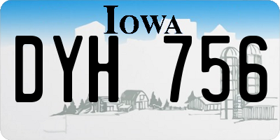 IA license plate DYH756